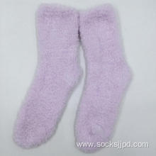 Purple thick microfiber cosy socks